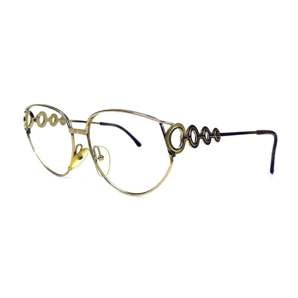 VT Christian Dior Gold Oval Glasses - Picture 2 of 10